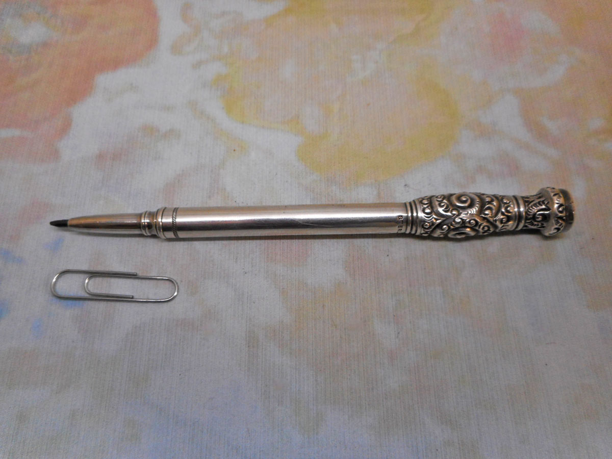 An Aikin Lambert Co American silver pencil. Sterling. c 1880-1910