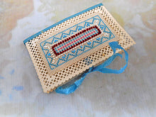 Load image into Gallery viewer, A super bead work and cross stitched needle case / book. c 1840
