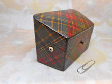 Load image into Gallery viewer, SOLD…..An unusual Tartan Ware sewing box /etui. c 1860
