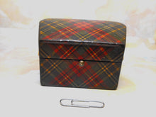 Load image into Gallery viewer, SOLD…..An unusual Tartan Ware sewing box /etui. c 1860
