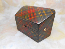 Load image into Gallery viewer, SOLD…..An unusual Tartan Ware sewing box /etui. c 1860
