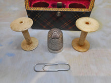 Load image into Gallery viewer, SOLD…..An unusual Tartan Ware sewing box /etui. c 1860
