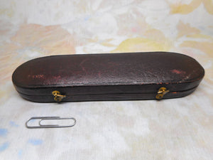 A silver crochet hook holder with two hooks and original case. c1880
