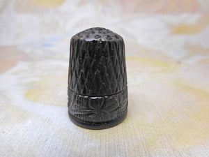 SOLD.......An Irish bog oak thimble. c 1880