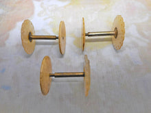 Load image into Gallery viewer, Three matching pearl topped cotton reels / spools. c1850
