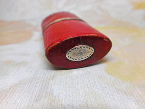 A Georgian red leather penner. c1780-1800