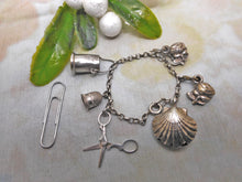 Load image into Gallery viewer, A child&#39;s vintage silver charm bracelet. French. 20th century.
