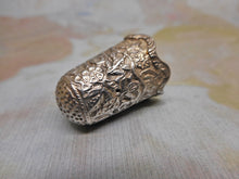 Load image into Gallery viewer, An Indian silver thimble in a leather case. c 1880
