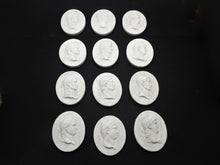 Load image into Gallery viewer, Grand Tour plaster cameos of the first 12 Roman Emperors
