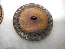 Load image into Gallery viewer, Four large floral brass buttons. c 1890-1910
