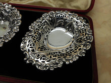 Load image into Gallery viewer, A set of three silver bonbon dishes. HM. 1895
