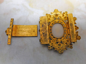 A good looking pair of bracelet buckles set with classical cameos. c1830-1840