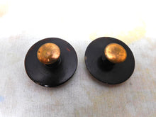 Load image into Gallery viewer, A pair of pique stud buttons set in shell. c1860
