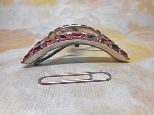 A single Georgian shoe buckle set with square pink pastes. c1780-1800