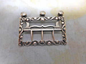 A Georgian silver stock buckle. 18thc