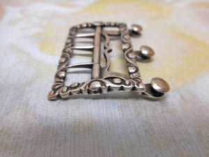 SOLD……..A Georgian silver stock buckle. 18thc