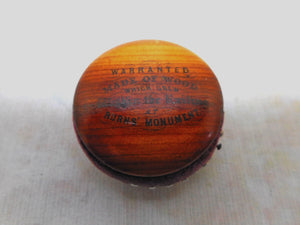 A Mauchline Ware pin cushion- Burns Monument. c1850