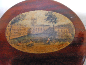 A wooden pin cushion. Weston-super-Mare. c1840