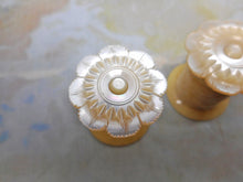 Load image into Gallery viewer, A pair of pearl topped reels / spools. c1830-1840
