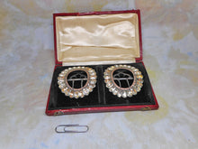 Load image into Gallery viewer, A good pair of silver, paste set shoe buckles in their case. 18thc
