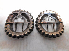 Load image into Gallery viewer, A good pair of silver, paste set shoe buckles in their case. 18thc
