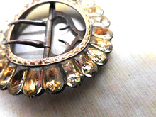 Load image into Gallery viewer, A good pair of silver, paste set shoe buckles in their case. 18thc
