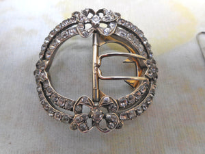 A pair of 18th century paste set shoe buckles.