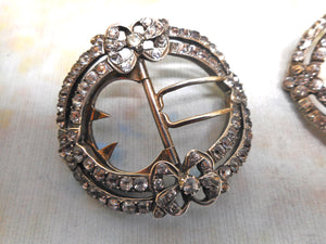 A pair of 18th century paste set shoe buckles.
