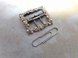A small 18th century silver buckle. Maker IG.