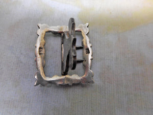 A small 18th century silver buckle. Maker IG.