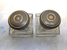 Load image into Gallery viewer, A pair of ink wells from a Victorian writing box. 19thc
