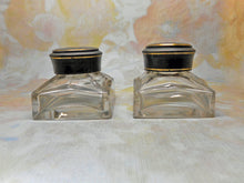 Load image into Gallery viewer, A pair of ink wells from a Victorian writing box. 19thc
