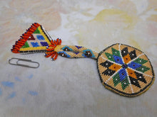 Load image into Gallery viewer, A colourful beadwork &#39;watch pocket&#39;. c1910
