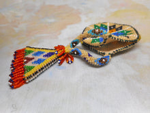 Load image into Gallery viewer, A colourful beadwork &#39;watch pocket&#39;. c1910
