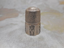 Load image into Gallery viewer, An engraved silver thimble. HM. 1889. Maker HG.
