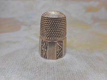 Load image into Gallery viewer, An engraved silver thimble. HM. 1889. Maker HG.
