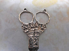 Load image into Gallery viewer, A large pair of Dutch silver mounted chatelaine scissors. 19thc
