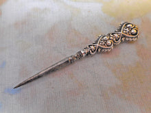 Load image into Gallery viewer, A silver stiletto /awl from a Georgian sewing box. c1830
