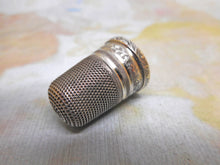 Load image into Gallery viewer, A silver thimble titled Forget Me Not. c1840
