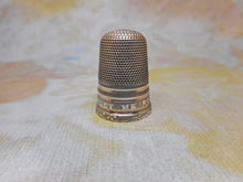 Load image into Gallery viewer, A silver thimble titled Forget Me Not. c1840
