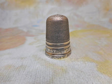 Load image into Gallery viewer, A silver thimble titled Forget Me Not. c1840
