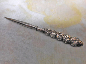 A silver handled stiletto /awl. c1830