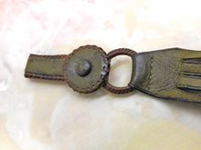 Laden Sie das Bild in den Galerie-Viewer, A nurse&#39;s chatelaine made using leather. c1900
