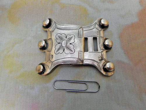 An interesting Georgian silver buckle. c1750-1770