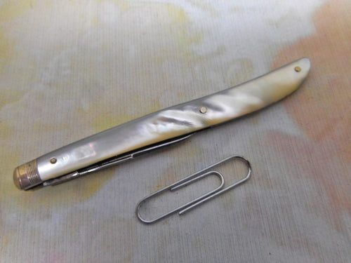 A steel bladed pocket knife. Steer & Webster.