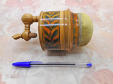 Load image into Gallery viewer, A large Painted Tunbridge Ware pin cushion clamp with integral box. c1820
