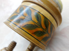 Load image into Gallery viewer, A large Painted Tunbridge Ware pin cushion clamp with integral box. c1820
