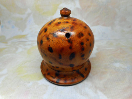 A Georgian burnt wood cotton / string ball holder. c 1800