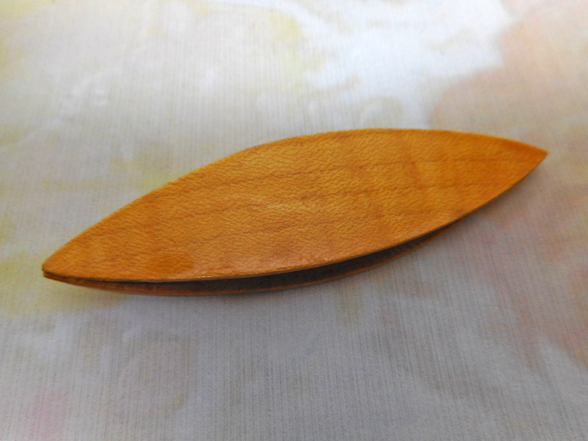 SOLD......A Mauchline Ware tatting shuttle- Little Red Riding Hood. c1 ...