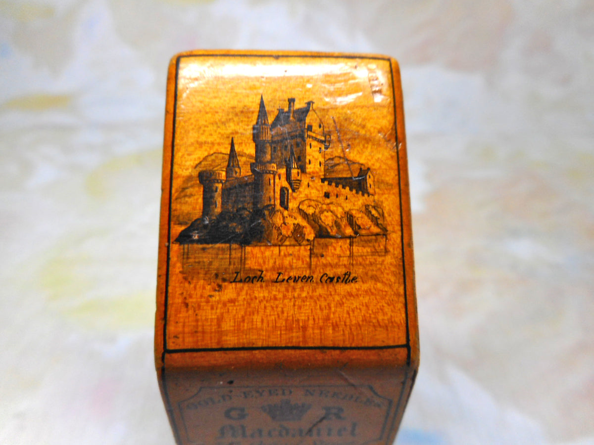 A rare needle box. Mauchline Ware . Loch Leven Castle. – Curio Cabinet ...